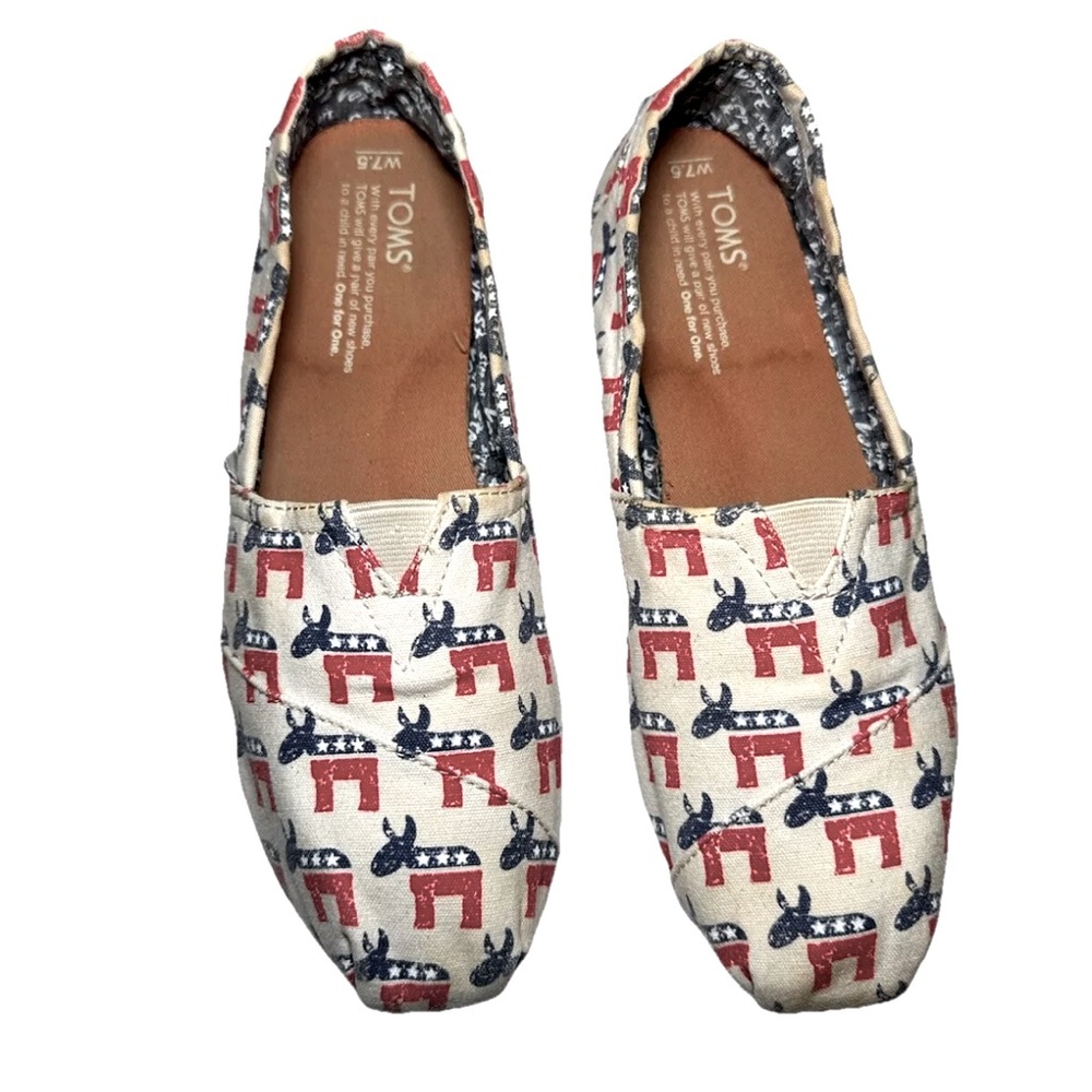 RARE Women’s‎ Political Donkey Democrat Tom’s SIZE 7.5 (A1)